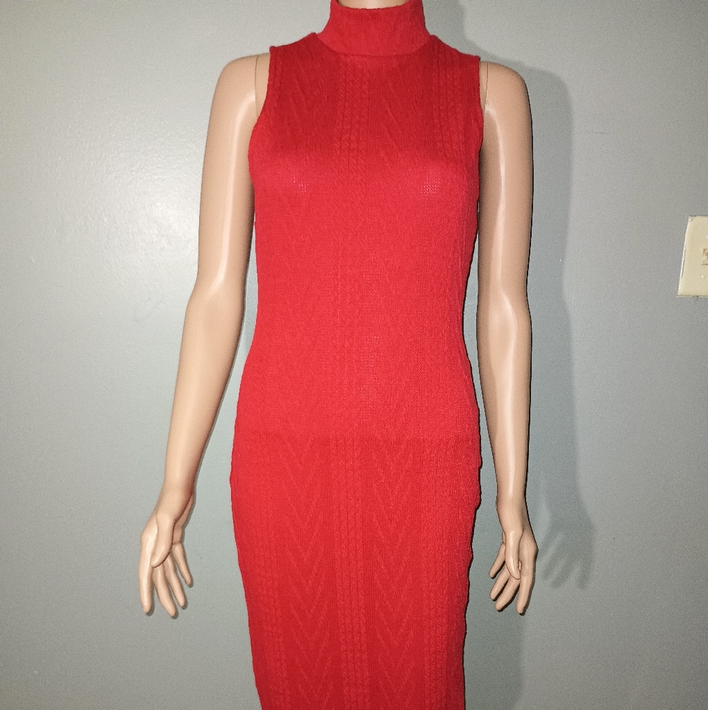 Women's Spring Haze" Red Sweater Dress size Medium